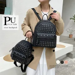 スタッズ リュックサック 女子 おしゃれ 韓国ファッション レディース フェイクレザー ミニバッグ 大人可愛い バックパック 小さめ パンクロック風 バッグ 鞄 リュック 通学 女子 スタッズ オルチャン サイドポケット付き 大容量収納 84BAWEI-004