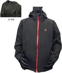処分特価！！プロマリン　ルキア ウィンドジャケット（防風仕様） ブラックレッド WBA2135 Lサイズ