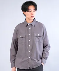 新品 未使用 JIGGYS SHOP(ジギーズショップ)ネルCPOシャツ 215149 グレージュのサムネイル