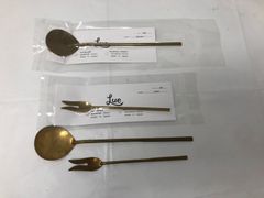 ◆未使用あり　LUE　ルー　真鍮　カトラリーセット　スプーン×2　フォーク×2　中古あり◆17677★