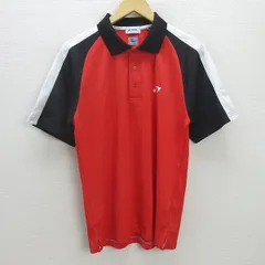 H■ヨネックス/YONEX VERY COOL 半袖ドライポロシャツ テニス・卓球 バドミントン【L】赤/MENS■84【中古】