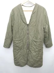 ◇ fifth フィフス 中綿 ボア キルティング 長袖 リバーシブル コート サイズＭ カーキ ライトベージュ レディース P  【1404040016318】