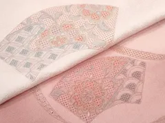 平和屋着物■中国三大刺繍　スワトウ刺繍　訪問着　鬘帯地紙花文　暈し染め　正絹　逸品　未使用　CAAS0958ng
