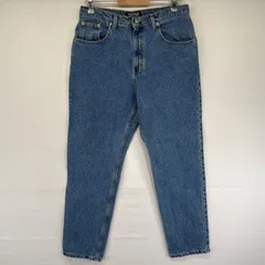 古着 ポロジーンズ POLO JEANS デニムパンツ 5ポケット スリムストレート ワンポイントロゴ ジップ 14×31  ブルー ボーイズ