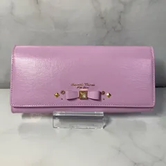 未使用　サマンサタバサプチチョイス　かぶせ長財布　リボンビジュー　ライトパープル