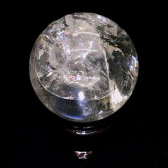 レインボー水晶　48ｍｍ丸玉　台座付き　　☆パワーストーン スフィア