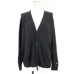 ユニクロ UNIQLO × ANYA HINDMARCH メリノオーバーサイズ Vネック カーディガン 長袖 ダークグレー L 250701E