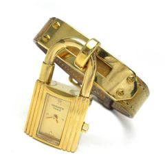 エルメス ケリー レディース ゴールド 時計 HERMES クォーツ QZ 婦人 腕時計 稼動品