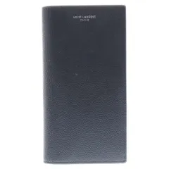 SAINT LAURENT PARIS (サンローランパリ) グレインレザーコンチネンタルロングウォレット 長財布 二つ折り財布 ブラック 396308