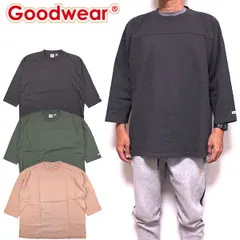 グッドウェア Tシャツ 七分袖 ビッグ フットボール tシャツ GOODWEAR ドロップショルダー メンズ レディース 無地 カットソー 7.6oz 肉厚 2W7-0505 GOOD WEARのサムネイル