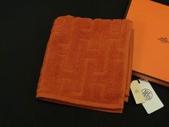 未使用◇エルメス カレ タオル ハンドタオル コットン オレンジ 箱付