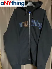 anything エニシング　ジップアップパーカー  パーカー　XL ブラック