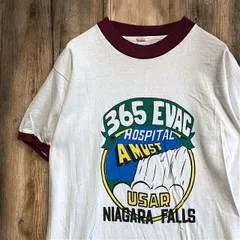 [mm] BFLK リンガー Tシャツ 古着 80s 90s 白 ナイアガラの滝 カナダ お土産 スーベニア Mサイズ  2500 p10/