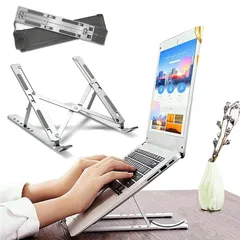 ノートパソコンスタンド パソコンスタンド pcスタンド ノートパソコン スタンド 人間工学設計 6段高さ・角度調整可能 姿勢改善 腰痛/猫背解消 滑り止め 折りたたみ式 持ち運び便利 アルミ合金製可能 軽量 PC/MacBook/ラップトップ/iPad ( 0