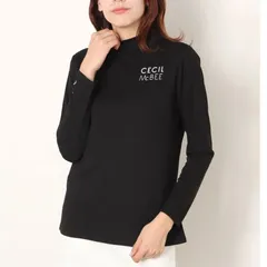 【CECIL McBEE green】  モックネック長袖Ｔシャツ（ﾌﾞﾗｯｸ）【Sサイズ】  M313