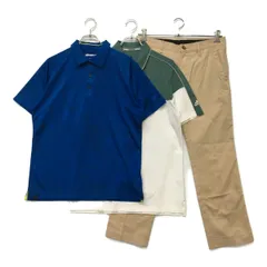 中古 メンズ アディダスゴルフ adidas GOLF コーディネートセット L 初ラウンド コースデビュー ポロシャツ×ロングパンツ