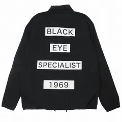 ラフアンドラゲッド ROUGH AND RUGGED VISION ロゴプリント コーチジャケット ブルゾン アウター 黒 ブラック サイズ1 メンズ