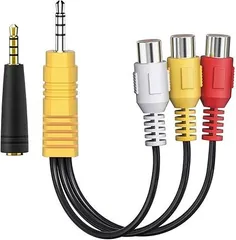 【在庫処分】baoao(こう) 3.5mm4極 RCA 変換 ケーブル AVケーブル 変換プラグ付き ミニプラグ ピンプラグ ビデオケーブル 17cm オス3メス カーナビ ドラレコ バックカメラ テレビ カロッツェリアなど用 映像コード