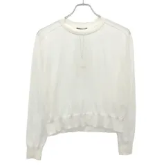 theory セオリー 24SS エアリーコットンシアーニットセーター  ホワイト S