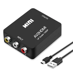 Runbod RCA to HDMI 変換コンバーター AV コンポジット hdmi 変換コンバーター 3色端子からHDMI変換コンバーター 1080P【USBケーブル付き】 0