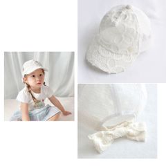 新品　coto cotte　シアーお花レースキャップ　50㎝　52㎝　54㎝　帽子　レース　CAP　白　女の子　レース　　722-569062