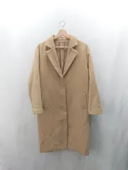■ ⊇ niko and… ニコアンド ウール調 長袖 チェスターコート サイズ表記なし キャメル系 レディース E  【1503050014939】
