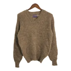 70年代 USA製 PENDLETON ペンドルトン Vネック ウールセーター ブラウン (メンズ M) 中古 古着 R6662