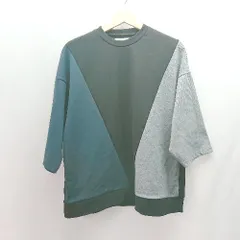 ◇ STUDIOUS ステュディオス クルーネック ダブルカラー カジュアル 七分袖 Tシャツ 表記なし グレー レディース E  【1308160031650】のサムネイル
