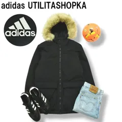 【美品】 アディダス adidas GT1699 ユーティリタス UTILITASHOPKA フーデット ファー ジャケット ウィンドブレーカー キルティング 中綿 S ブラック メンズ