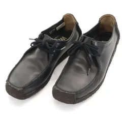 Clarks クラークス ワラビー レザーシューズ 7 ブラック Wallabees クレープソール メンズ 古着