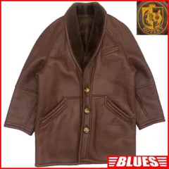 ムートンジャケット ムートンコート 茶 M レザー ウール TY3200