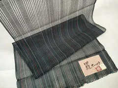 平和屋着物＊西陣　羽織・コート　反物　羽尺　スリーシーズン　春夏秋　塵除け　羅　オーロラ　縞　逸品　未使用　DAAW7302zzz