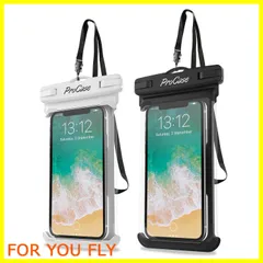 【人気商品】ProCase [2個セット]防水ケース IPX8認定 携帯電話用ドライバッグ 最大7.0”スマホに対応可能 適用端末：iPhone 14 13 Mini Pro Max・iPhone 12・11・XS・XR・8・Android -ホワイト/ブラッ