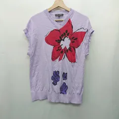 ◇ ⊂ A X<!-利用不可文字-!>アルマーニ エクスチェンジ ノースリーブ ニット サイズM ラベンダー レディース E  【1501160029102】