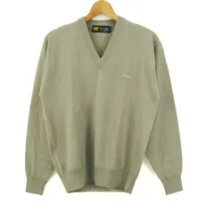 ゴールデンベア ニット セーター 長袖 ウール100% ブランド トップス メンズ Mサイズ ベージュ Golden Bear 【中古】