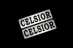 EE-514-2 CELSIOR 銀黒 アクリル2層 ステッカー トヨタ セルシオ 10 20 30 前期 後期 モデリスタ 2枚1セット