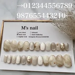 作成発送期間7日/全サイズ入りネイルチップ24枚