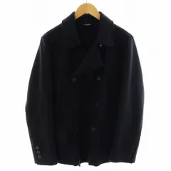 ドルチェ&ガッバーナ ドルガバ DOLCE&GABBANA ピーコート Pコート ほつれ加工 ウール アウター 48 L 黒 ブラック /AN24のサムネイル