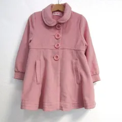 メゾピアノ ステンカラーコート アウター ウールライク キッズ 女の子用 110サイズ ピンク Mezzo Piano 【中古】