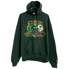 Champion プリントスウェット パーカー M グリーン チャンピオン プルオーバー ポケット付き 古着卸 アメリカ仕入 a612-6723