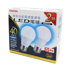 東芝 LED電球 A E26 4W 昼光色 (LDA4D-G/40V1RP) [2個入]