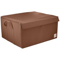 東洋ケース ストレリアナチュレ ケース 収納ボックス ふた付き LLサイズ 幅53×奥行43×高さ27cm ブラウン ESTN-CBLL-BR 1