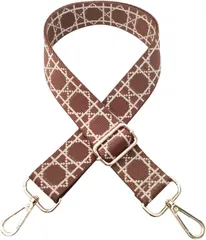 Purroo ショルダーストラップ バッグ用 太め ショルダーベルト 後付け 単品 ショルダー紐 付け替え 調節可能(ブラウン)