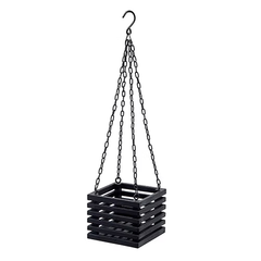 ハンギングボックス ブラック 3号鉢収納可能 POSH LIVING/41401