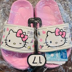ハローキティ　サンダル　女の子　キッズ　17cm　ピンク　キティちゃんサンダル