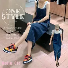 キャミワンピース デニム サロペット Aライン デニムワンピース レディース 韓国 体型カバー アジャスター ロング 大人 シンプル かわいい 春夏 ゆったり おしゃれ ロング丈 春 オフショル キャミ