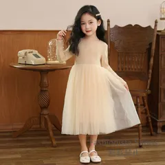 【新品】ワンピース女の子  子供 ドレス フォーマル チュールスカート 子供服 女の子 クリスマスワンピース 結婚式 発表会 入学式  ゆったり 可愛い きれいめ パーティ 110-150cmsmcp34