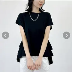【新品】接触冷感バックフリルティアードTシャツ黒M〜L● Frene Myu ELFRANK エシカ Mila Owenのサムネイル
