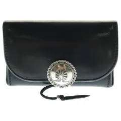 Goro's 二つ折り財布 黒 レザー　ほぼ未使用 goro's ゴローズ 二つ折り レザー ウォレット 財布 ブラック系