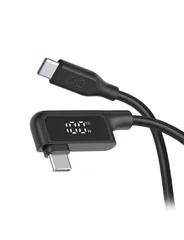 CIO ディスプレイ表示付き L字型 シリコンケーブル  CtoC 1m CIO-SLL-SC-CC1